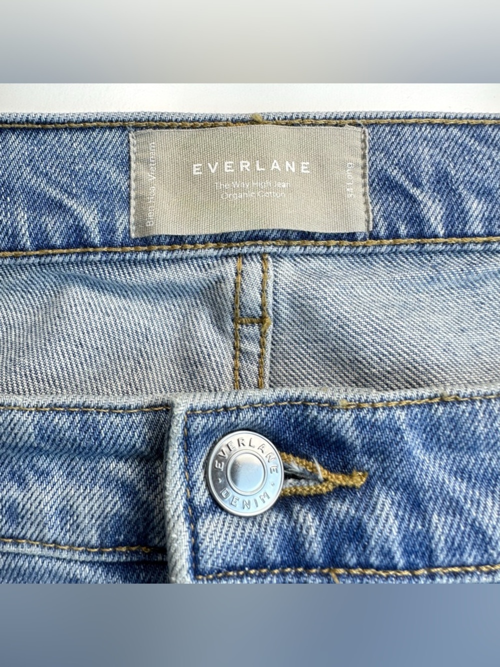 Everlane Way High Straight Leg Jeans Curvy Plus Size 18 High Rise Medium Wash - Picture 4 of 12